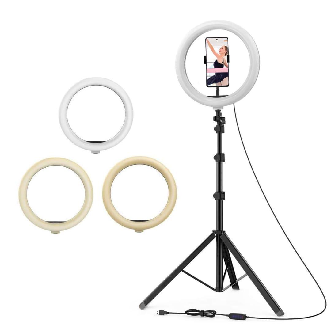 STRIFF 10" Big LED Ring Light for Camera, Phone, YouTube & Ma…